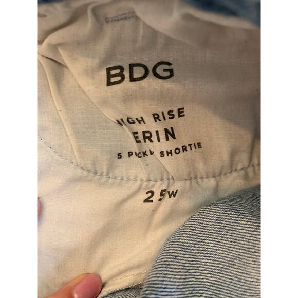 BDG Urban Outfitters Erin High Denim Shorts Lace trim 25 - Picture 6 of 6